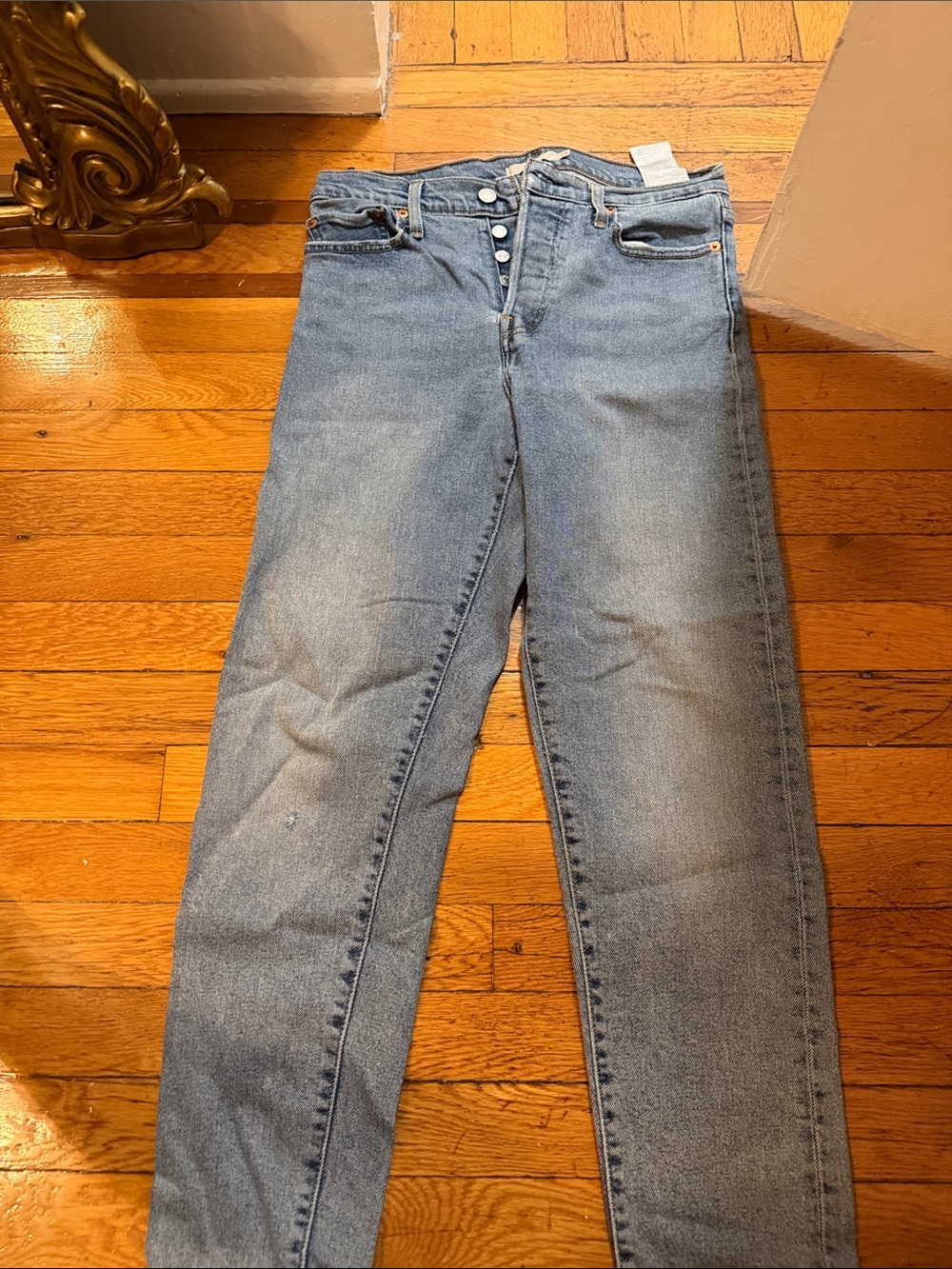 High-Rise Button-Fly Women’s Jeans - Light Blue